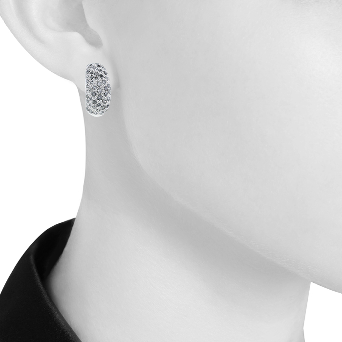 Orecchini Cartier Sauvage in oro bianco, diamanti e diamanti bianchi - Detail D1