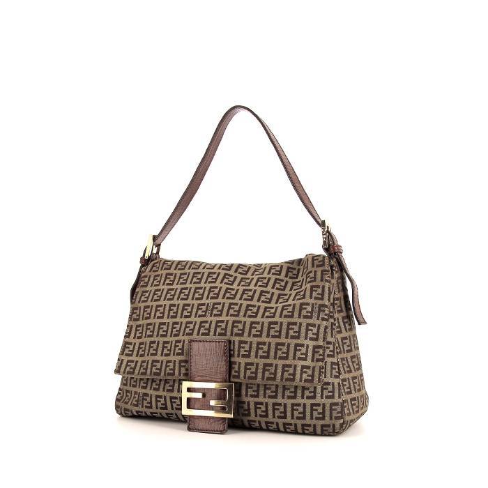Fendi - Authenticated Mamma Baguette Handbag - Cloth Black for Women, Very Good Condition