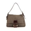 Fendi Mamma Baguette handbag in brown monogram canvas and brown leather - 360 thumbnail