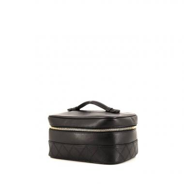 Vanity Chanel Vanity en cuir lisse noir