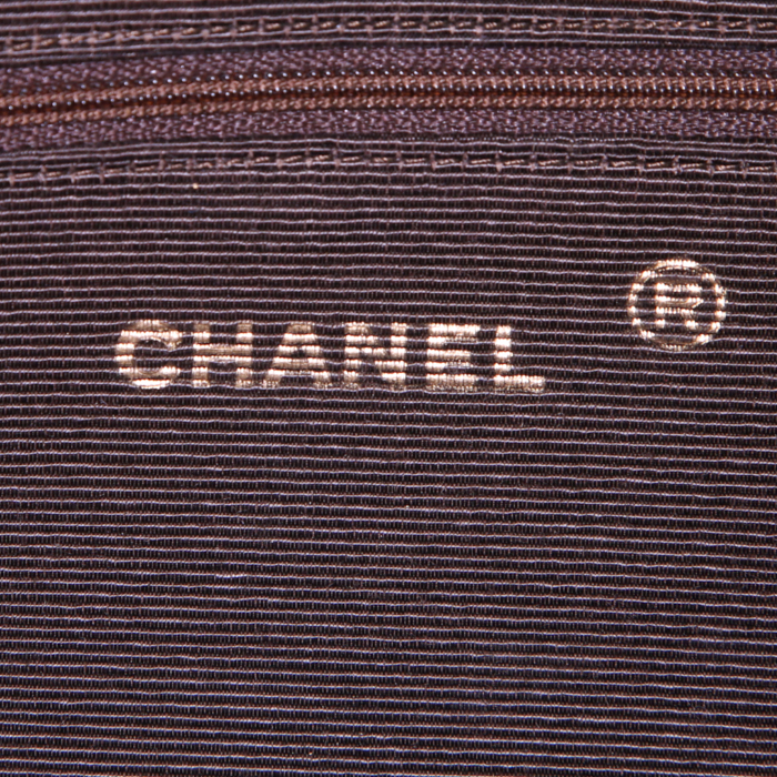 Borsa Chanel Vintage in velluto trapuntato marrone - Detail D3