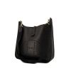 Hermes Evelyne large model shoulder bag in black Fjord leather - 00pp thumbnail