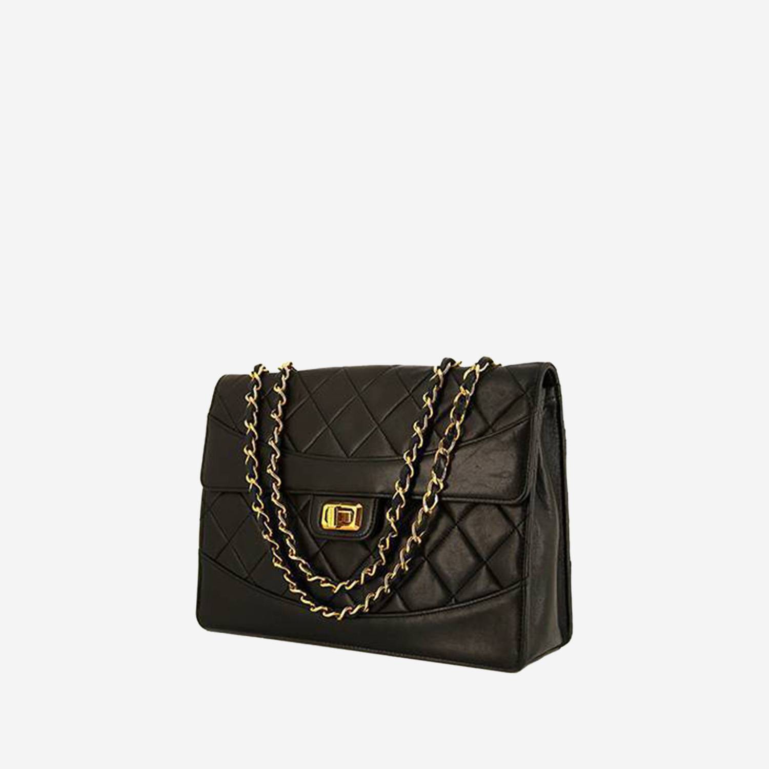 Chanel  Vintage handbag  in black quilted leather
