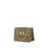 Bolso bandolera Chanel 2.55 mini en cuero acolchado dorado y azul - 00pp thumbnail