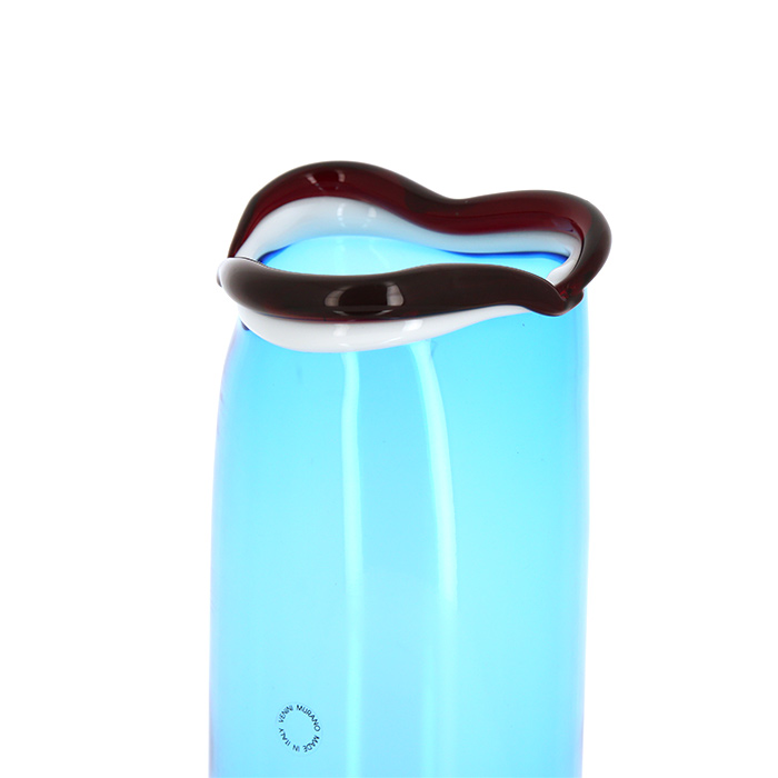 Fulvio Bianconi x Venini, vase "Sorriso", en verre de Murano bleu, signé et daté, de 1994 - Detail D2