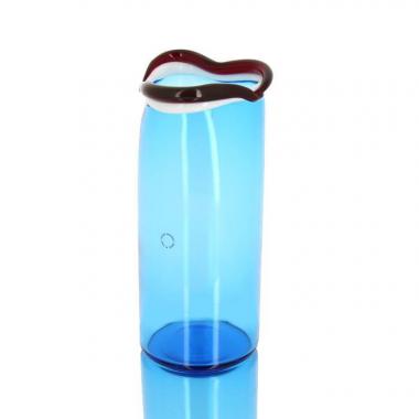Fulvio Bianconi x Venini, vase "Sorriso", en verre de Murano bleu, signé et daté, de 1994