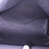 Sac bandoulière Hermès Herbag - Shop Bag en toile noire et cuir noir - Detail D3 thumbnail
