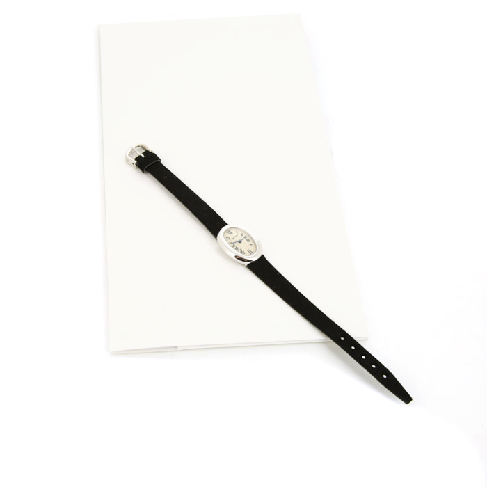 Reloj Cartier Mini Baignoire de oro blanco Ref: 2369  Circa 1990 - Detail D2