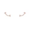 Paire de boucles d'oreilles Tiffany & Co Smile T en or rose et diamants - 00pp thumbnail