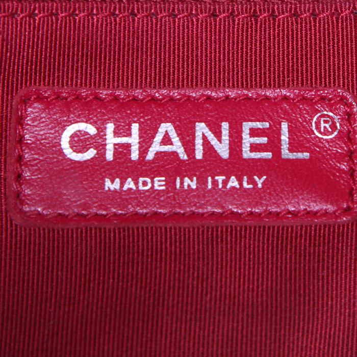 Borsa a tracolla Chanel  Gabrielle  modello medio  in pelle trapuntata blu e pelle liscia nera - Detail D4