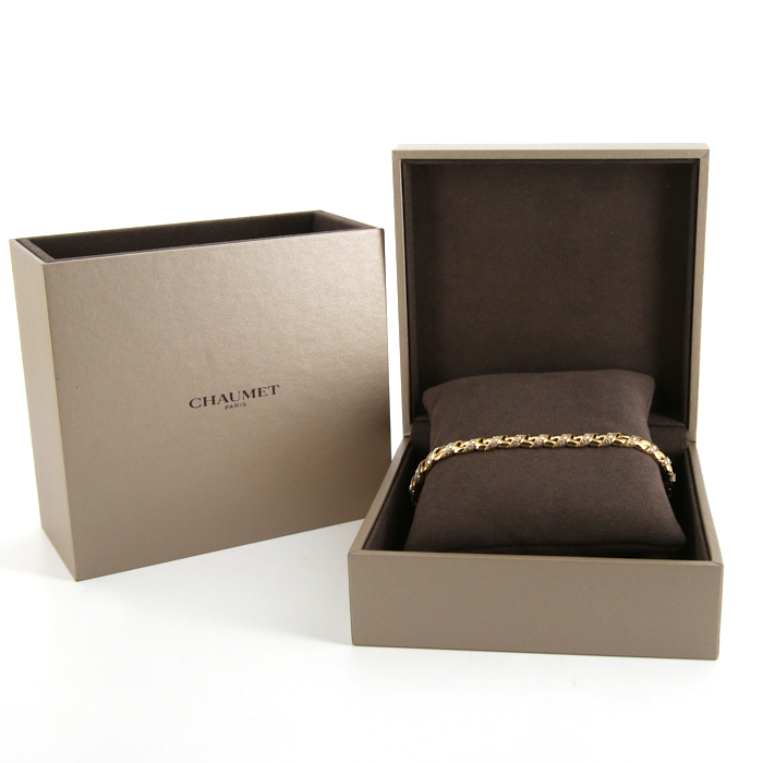 Brazalete flexible Chaumet Torsade en oro amarillo y diamantes