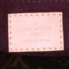 Shopping bag Louis Vuitton Montaigne in tela monogram cerata marrone e pelle naturale - Detail D4 thumbnail