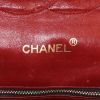 Chanel Vintage handbag in navy blue quilted leather and navy blue canvas - Detail D4 thumbnail