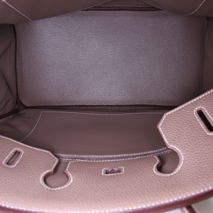 Borsa Hermes Birkin 35 cm in pelle togo etoupe - Detail D2