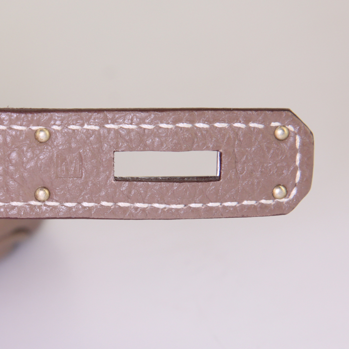 Borsa Hermes Birkin 35 cm in pelle togo etoupe - Detail D4