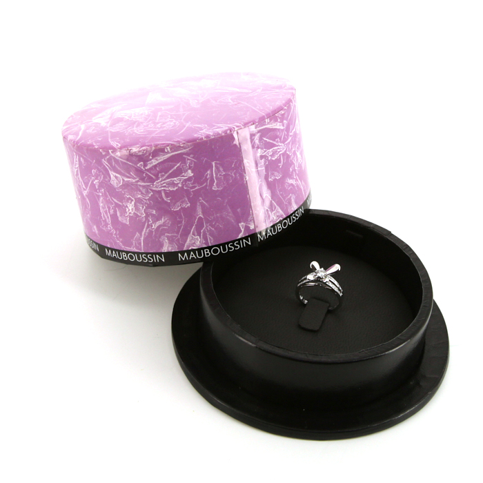 Sortija Mauboussin Moi Aimer Toi modelo grande en oro blanco y diamantes - Detail D2