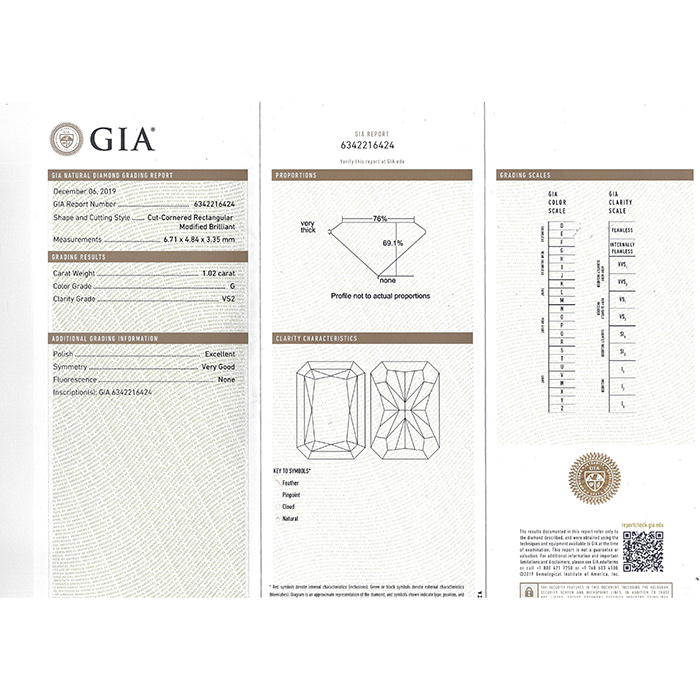 Bague solitaire en or blanc et diamants (1.02 carat) - Detail D2