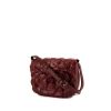 Valentino Garavani Rose Edition shoulder bag in burgundy leather - 00pp thumbnail