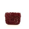 Valentino Garavani Rose Edition shoulder bag in burgundy leather - 360 thumbnail
