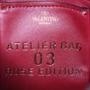 Valentino Garavani Rose Edition shoulder bag in burgundy leather - Detail D3 thumbnail
