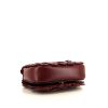 Valentino Garavani Rose Edition shoulder bag in burgundy leather - Detail D4 thumbnail