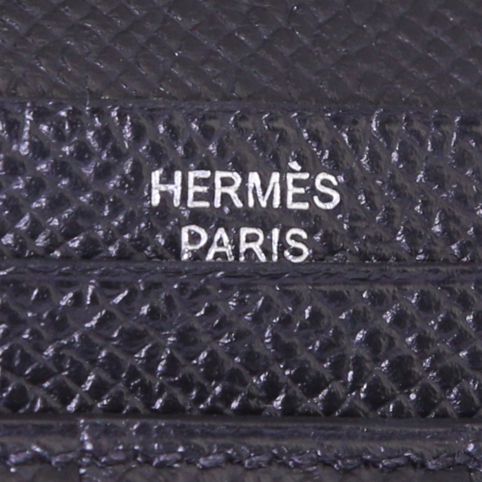 Portafogli Hermès Béarn in pelle Epsom nera - Detail D3