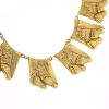 Line Vautrin, “Berthe aux grands pieds” necklace, in gilded bronze, from the 1950's - Detail D1 thumbnail