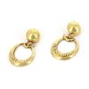 Line Vautrin, a pair of “O comme oreille” earrings clips, in gilded bronze, monogrammed - 00pp thumbnail