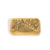 Line Vautrin, poudrier "Feuilles de laurier entrelacées", en bronze doré et émaillé, signé, des années 1950 - 00pp thumbnail