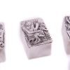 Line Vautrin, a set of five "Les filles de Neptune" boxes for little things, in silvered bronze, signed, around 1955 - Detail D2 thumbnail