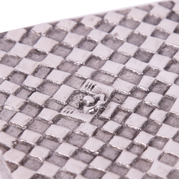 Line Vautrin, "Le coeur solitaire" box, in silvered bronze, signed, around 1945