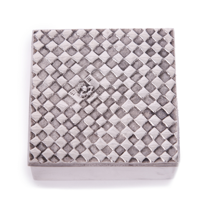 Line Vautrin, "Le coeur solitaire" box, in silvered bronze, signed, around 1945 - Detail D3