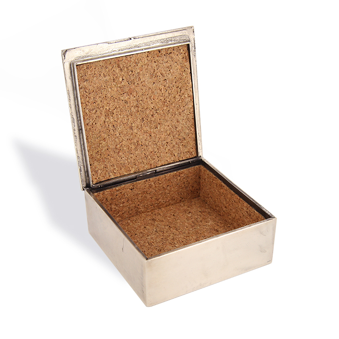 Line Vautrin, "Le coeur solitaire" box, in silvered bronze, signed, around 1945 - Detail D4