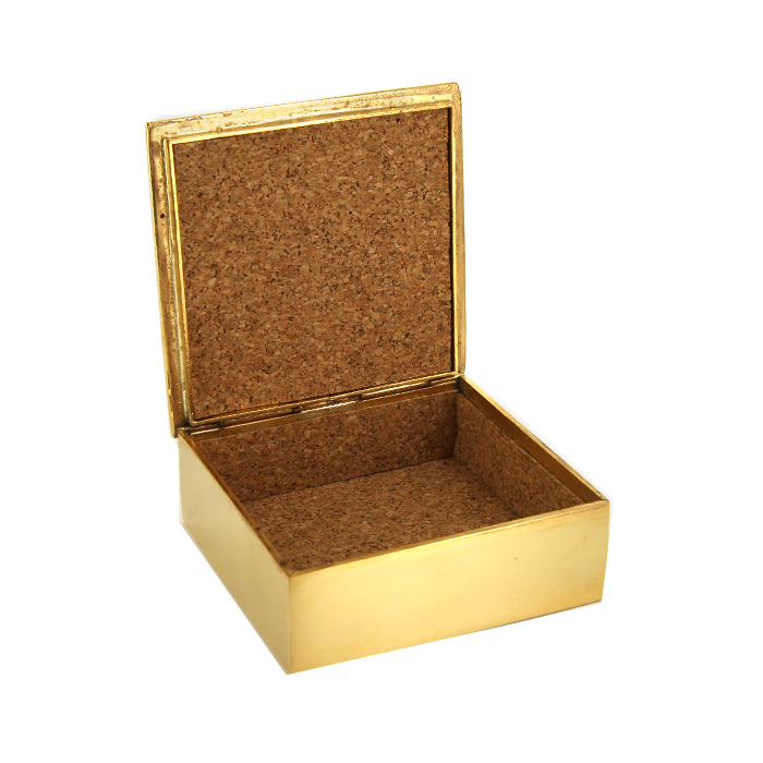 Line Vautrin, "La sirène et le navire" box, in gilt bronze, signed, from the 1950's - Detail D1