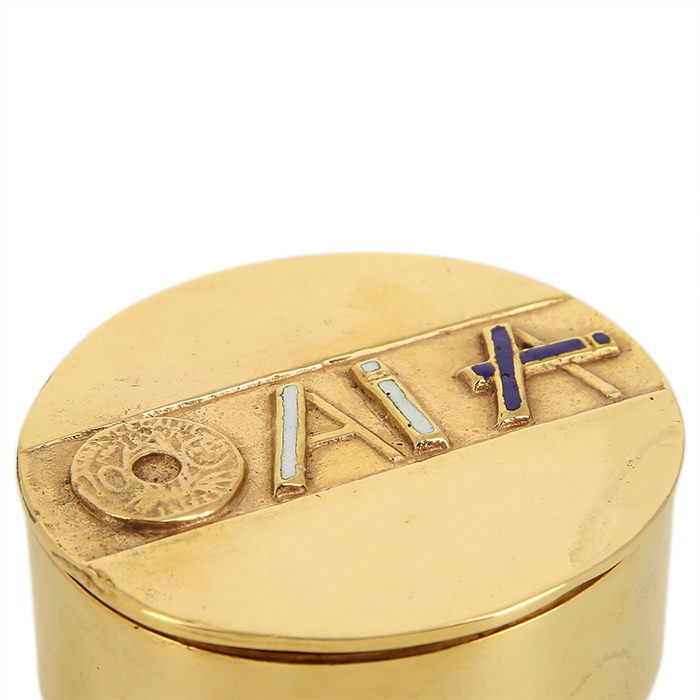 Line Vautrin, "Un souhait a traversé Paris" box, in gilt bronze and enamel, signed, from the 1950's - Detail D2