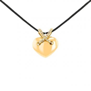 Colgante Chaumet Lien modelo grande en oro amarillo y diamantes