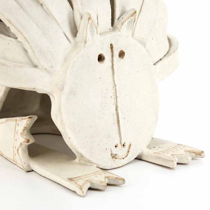 Bruno Gambone, "Lion", grande sculpture en grès émaillé, signée, des années 1980 - Detail D3