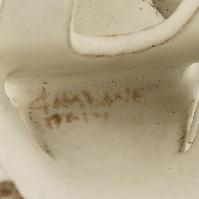 Bruno Gambone, "Cat", sculpture in glazed stoneware from the 1990's, signed - Detail D5