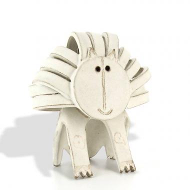 Bruno Gambone, "Chat", sculpture en grès émaillé des années 1990, signée