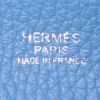 Borsa a tracolla Hermes Evelyne modello piccolo in pelle taurillon clemence blu - Detail D3 thumbnail