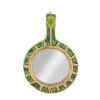 Mithé Espelt, "Graal" hand mirror, in embossed and glazed earthenware, crackled gold and crystallised glass, of 1960 - 00pp thumbnail