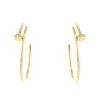 Cartier Juste un clou large model hoop earrings in yellow gold and diamonds - 00pp thumbnail
