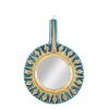 Mithé Espelt, hand mirror, in embossed and glazed earthenware, crackled gold, from the 1970's - 00pp thumbnail
