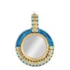 Mithé Espelt, "Ecailles" ("Scales") hand mirror, in embossed and glazed earthenware, crackled gold, of 1976 - 00pp thumbnail