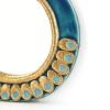 Mithé Espelt, "Ecailles" ("Scales") hand mirror, in embossed and glazed earthenware, crackled gold, of 1976 - Detail D1 thumbnail