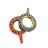 Mithé Espelt, "Ecailles" ("Scales") hand mirror, in embossed and glazed earthenware, crackled gold, of 1976 - Detail D2 thumbnail