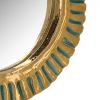 Mithé Espelt, "Jewellery-Mirror", in embossed and glazed earthenware, crackled gold, one of the first model of mirror designed by the artist, from the 1948's - Detail D1 thumbnail
