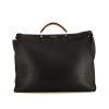 Fendi  Peekaboo Selleria large model  shoulder bag  in black grained leather - 360 thumbnail