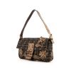 Fendi Baguette handbag in brown monogram canvas and beige python - 00pp thumbnail