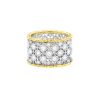 Buccellati Scacchi large model ring in yellow gold,  white gold and diamonds - 00pp thumbnail